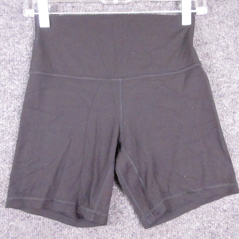 Lululemon Shorts Womens 6 Black High Rise 5" Bike Yoga Athletic Workout Running